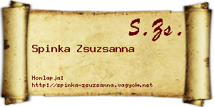 Spinka Zsuzsanna névjegykártya