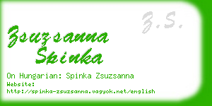 zsuzsanna spinka business card